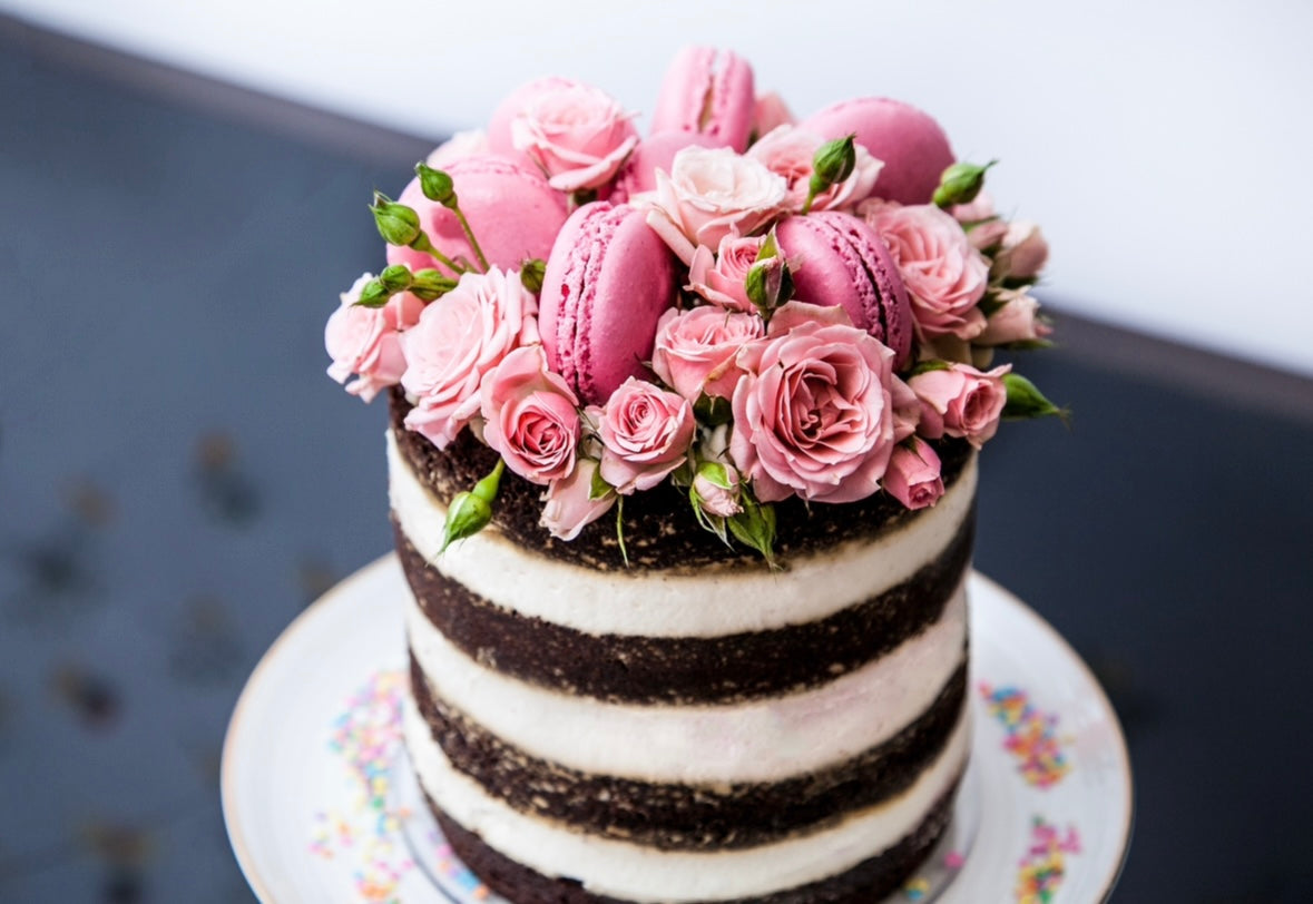 Flowers and Berries Cake Decoration