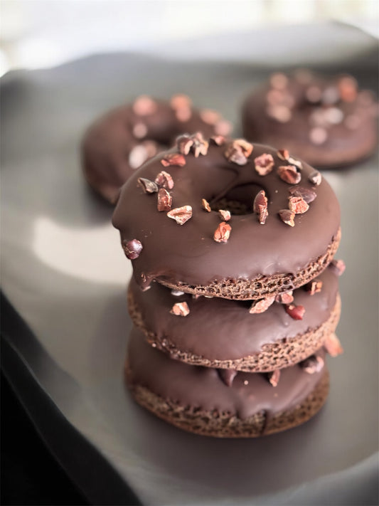 KETO Double Chocolate Donuts Boosted with Collagen and MCT Oil