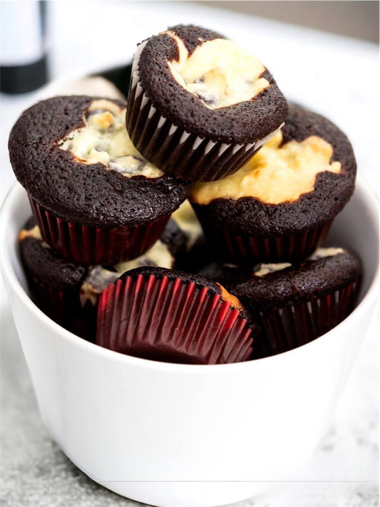 KETO Organic Black Bottom Cupcakes