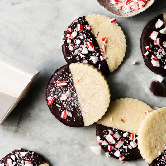 KETO Holiday Peppermint Shortbread Cookies