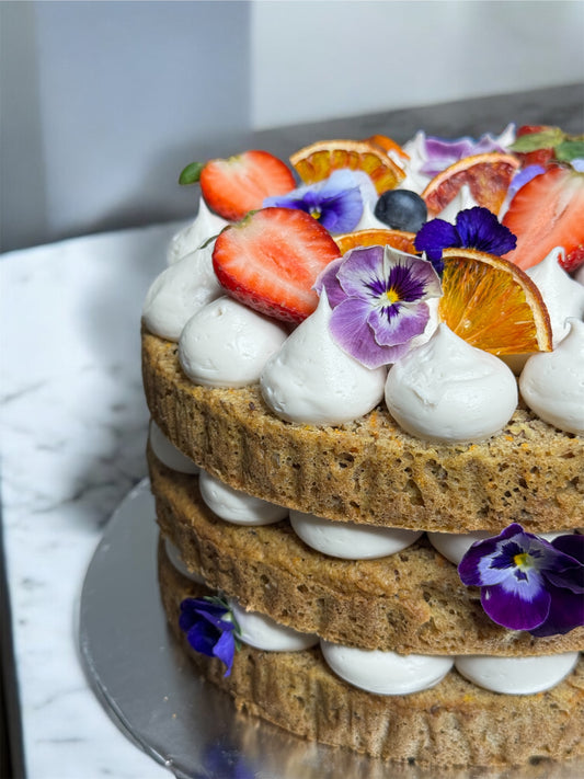 KETO Berry & White Chocolate Layer Cake