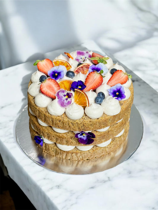 KETO Berry & White Chocolate Layer Cake