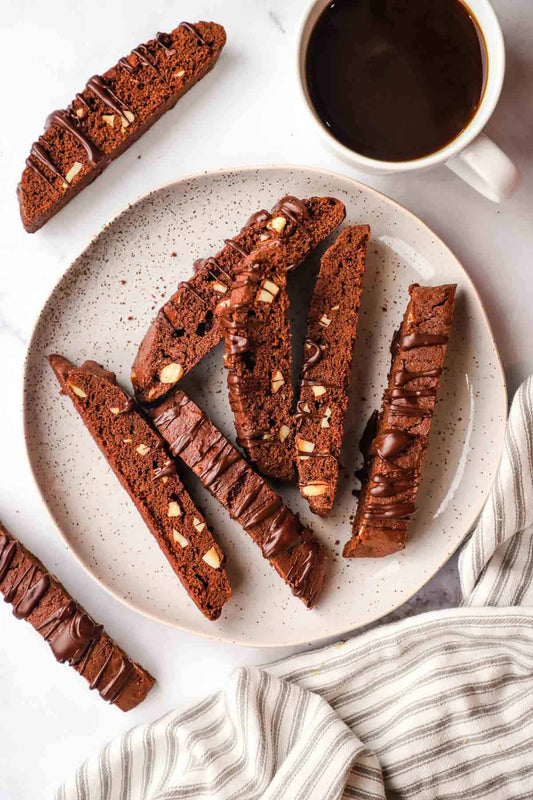 KETO Organic Holiday Chocolate Almond Biscotti