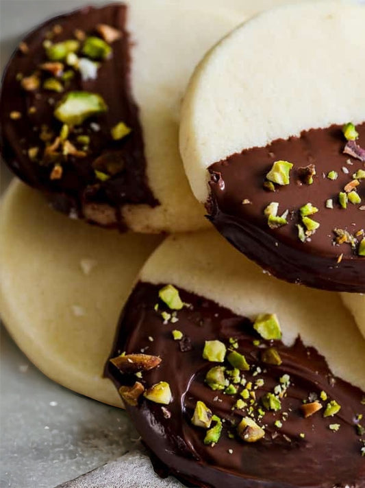 KETO Organic Pistachio chocolate shortbread cookies