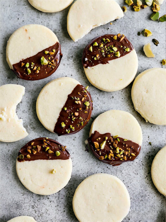 KETO Organic Pistachio chocolate shortbread cookies